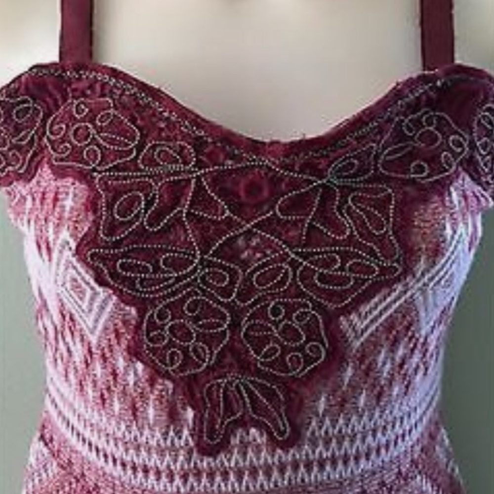 Free People Beaded Mini Dress